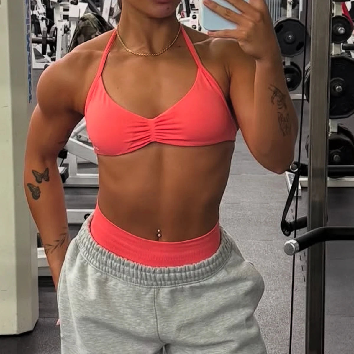 Impact Strappy Sports Bra – Open Back Halter