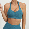 Sexy Sport Bra Fitness Workout Women Tops Cute Push Ups Underwear Edgy Halter Top New Yoga Sportswear Woman Gym Purple Pink Body